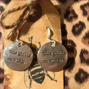 “This Girl is on Fire” Earrings NEW